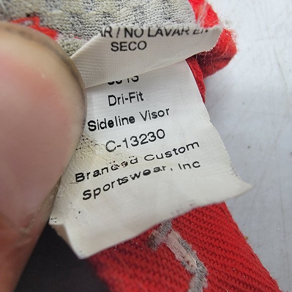 Nike Sideline SMU Mustangs Horse Red Visor Casual Comfort Adjustable Breathable - Picture 6 of 6